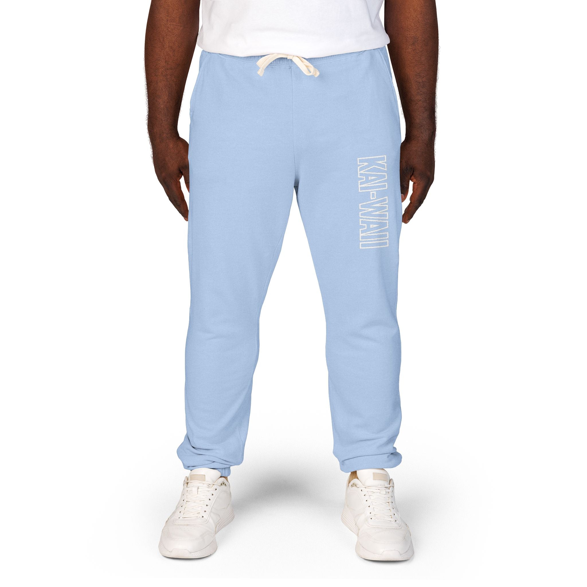 Kai-Waii Vertical Logo Sweatpants — Garment-Dyed Fleece Joggers
