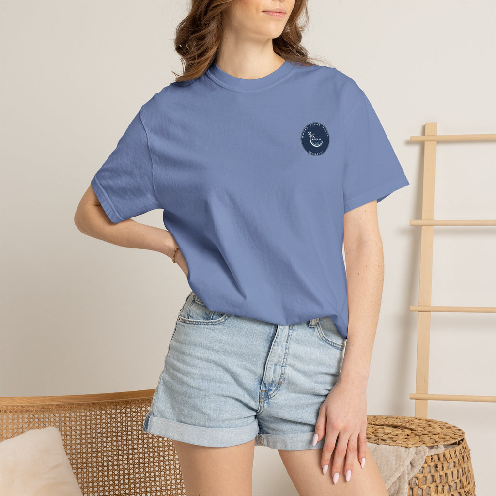 Graphic T-Shirt — "Shit I Don't Have Time For" Beach Sunset Crew Tee