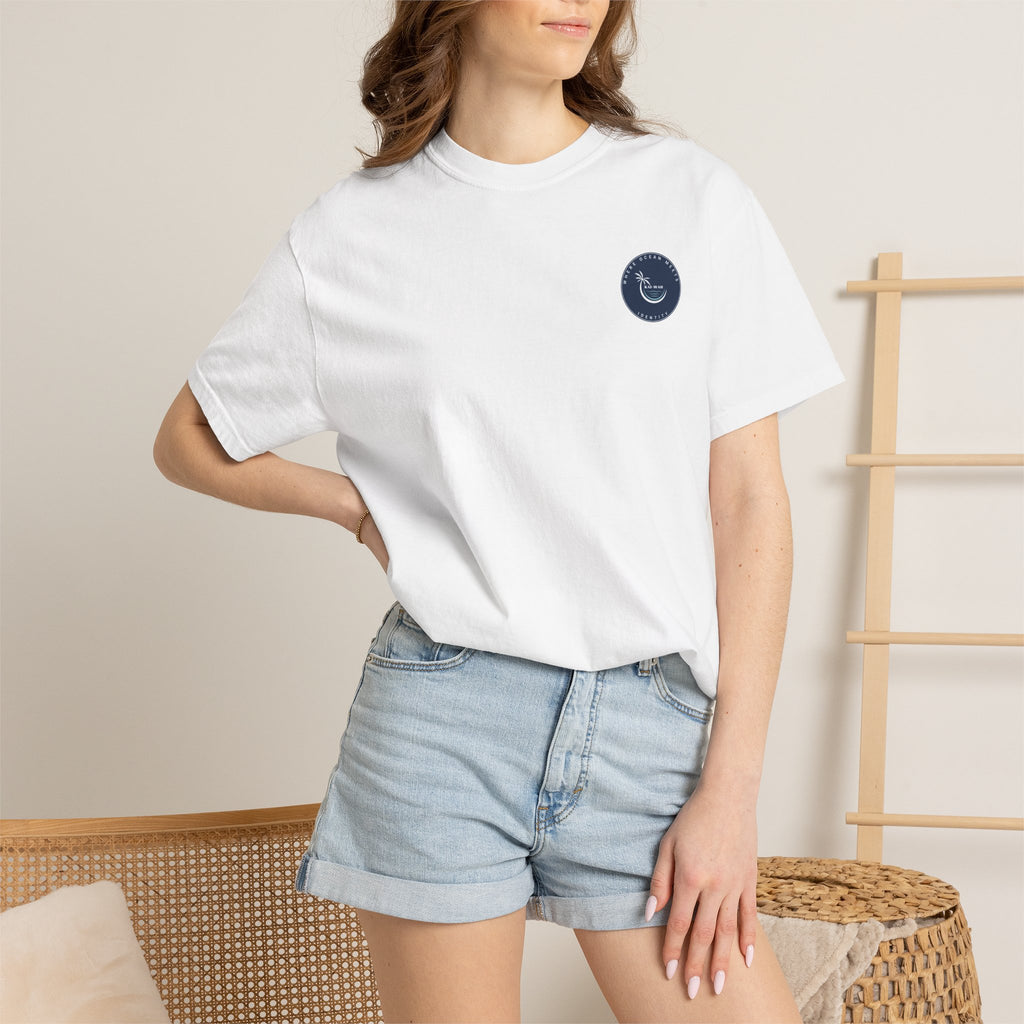Graphic T-Shirt — "Shit I Don't Have Time For" Beach Sunset Crew Tee