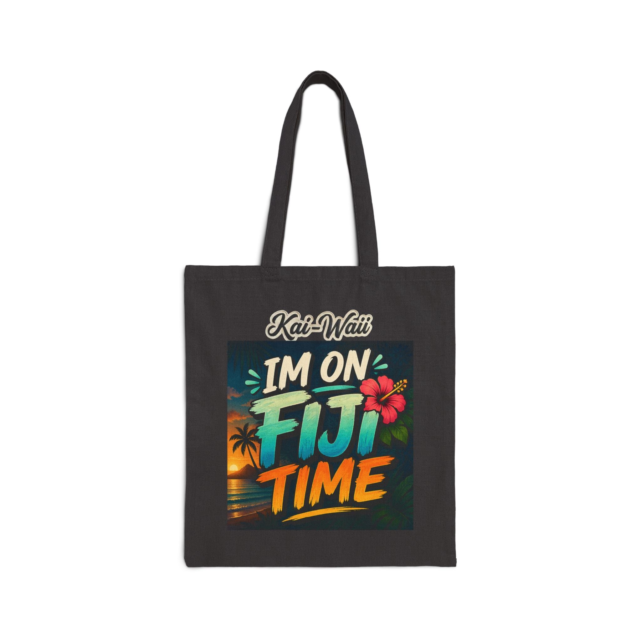 Tote Bag — Tribal Pattern "Kai-Waïi" Cotton Canvas Tote