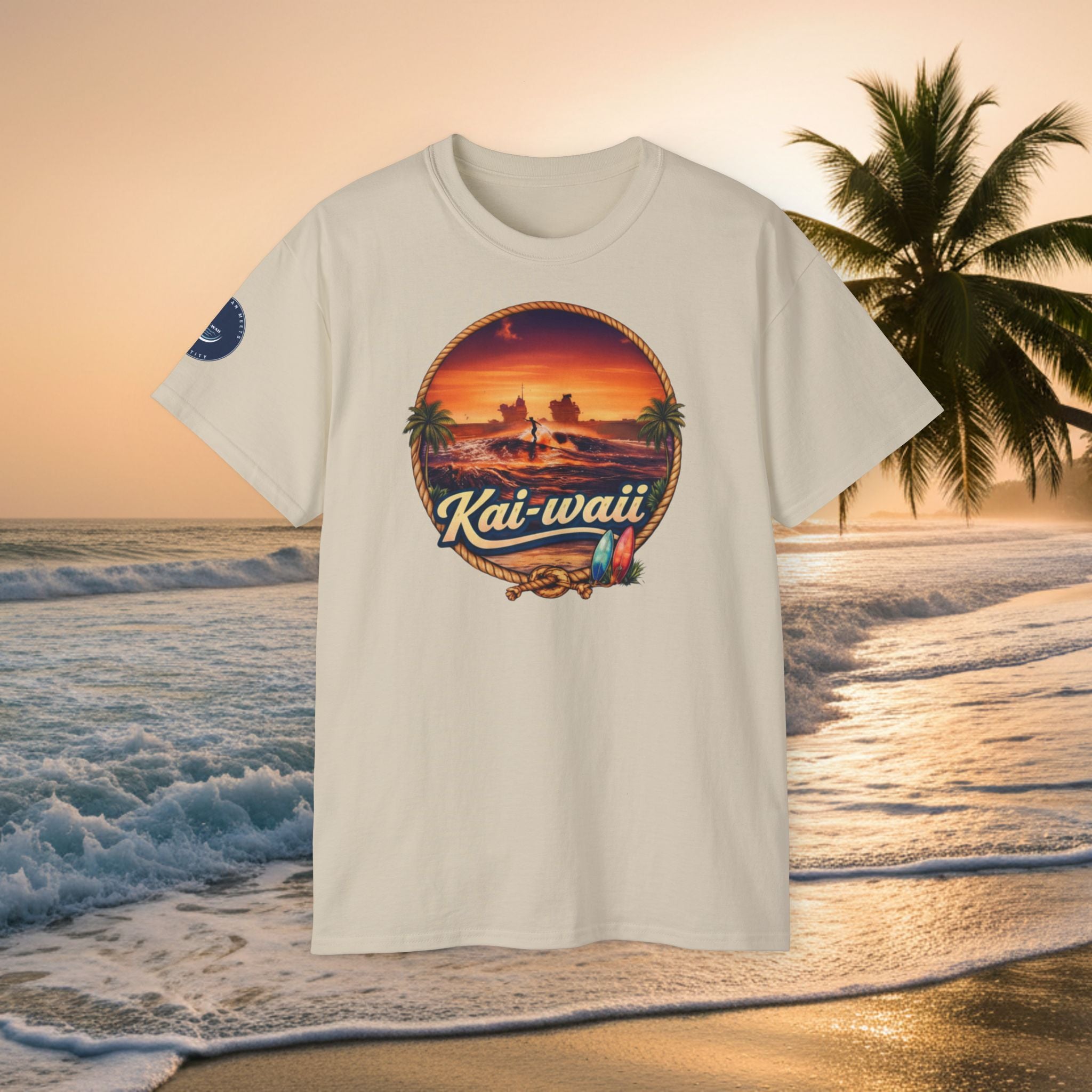 KAI-WAII Sunset Surf T-Shirt