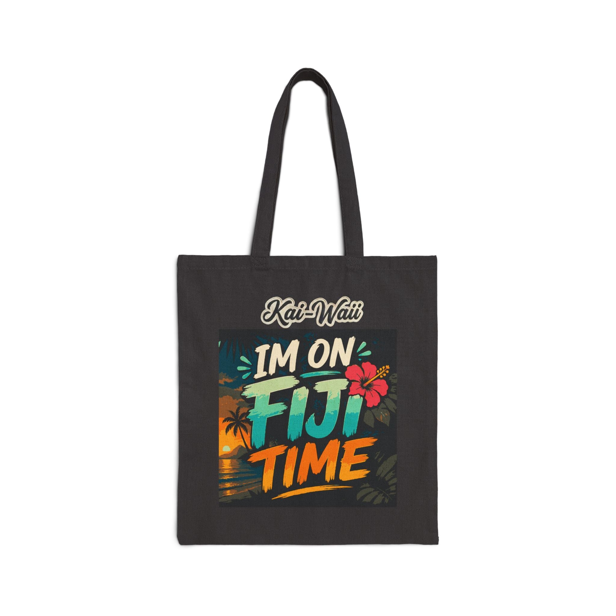 Tote Bag — Tribal Pattern "Kai-Waïi" Cotton Canvas Tote