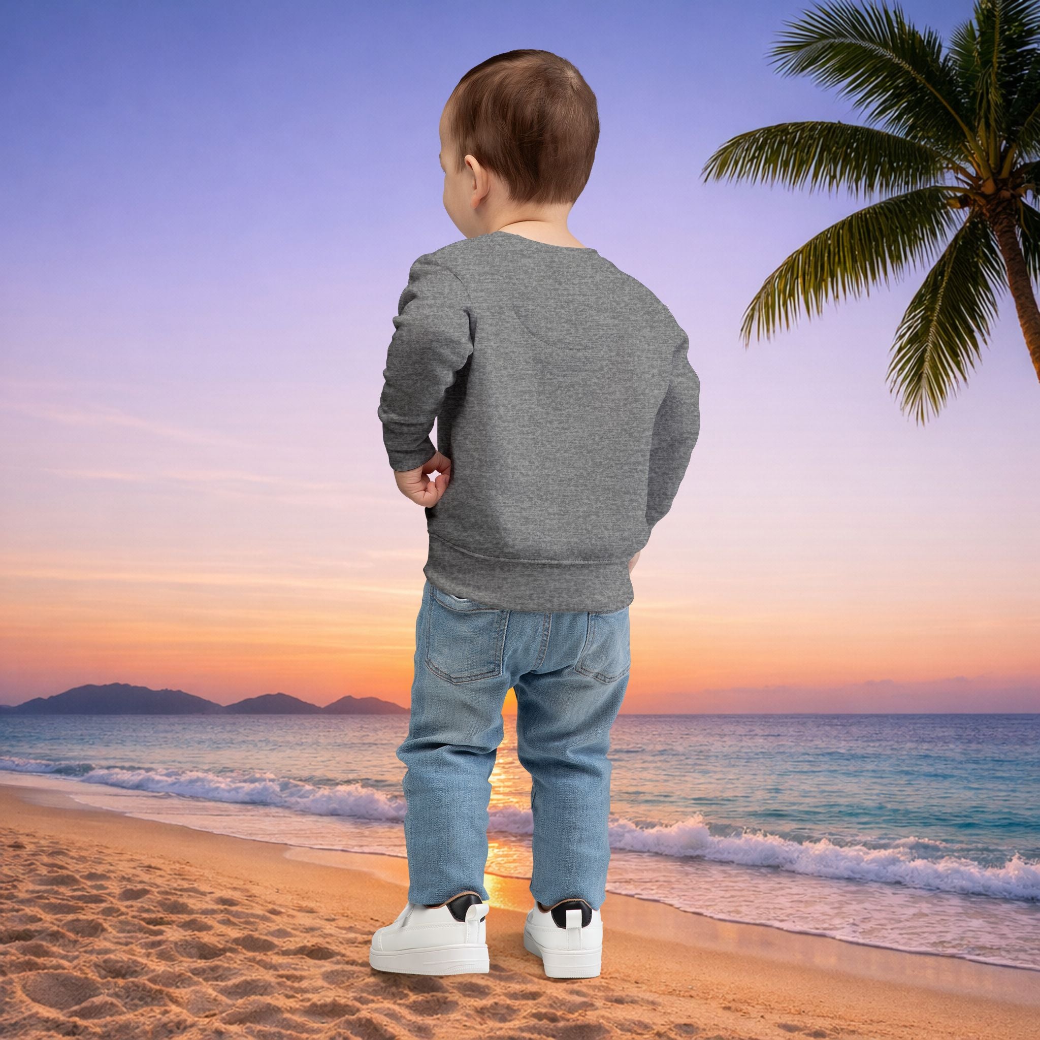 Kai-Waii Island Toddler Sweatshirt — Cute Hawaiian Palm Beach Graphic