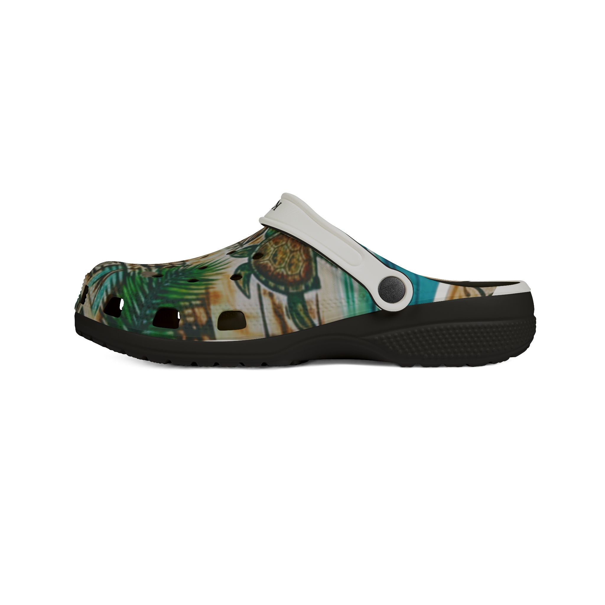 Tiki Palm Clogs — Tropical EVA Foam Slip-On Shoes