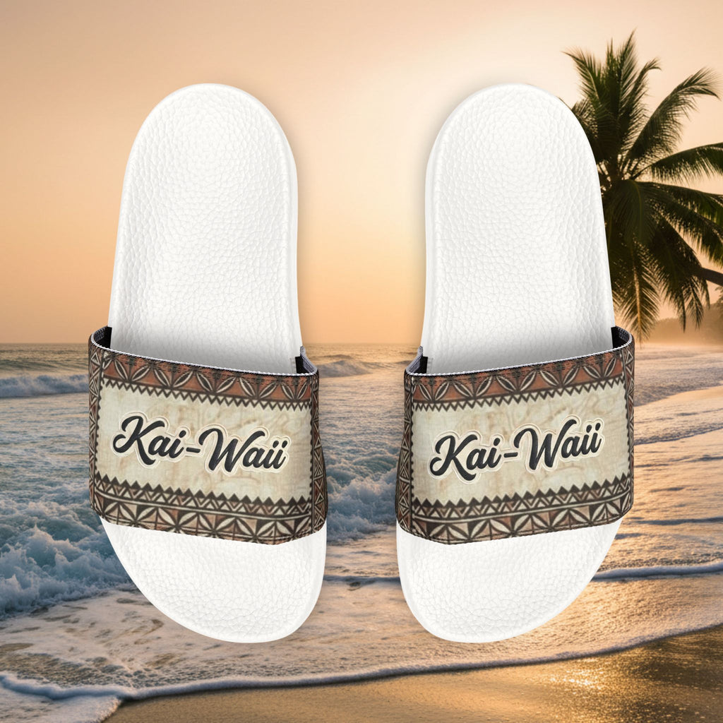 Women's Removable‑Strap Sandals — Boho Script Slide Sandals