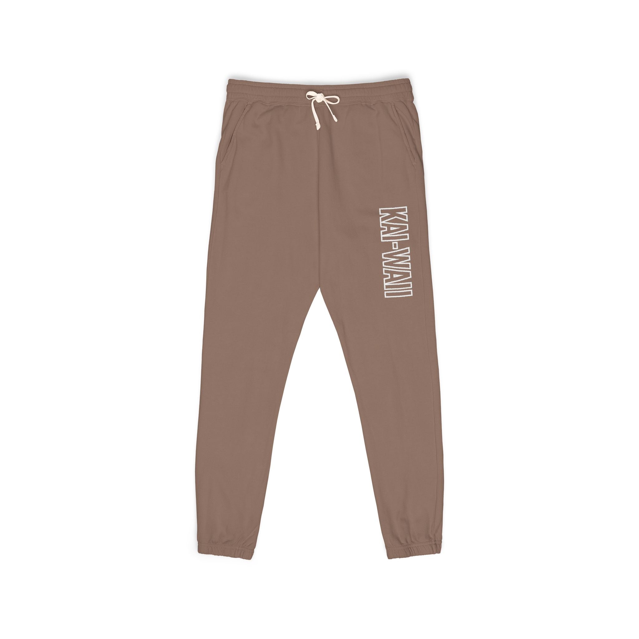 Kai-Waii Vertical Logo Sweatpants — Garment-Dyed Fleece Joggers