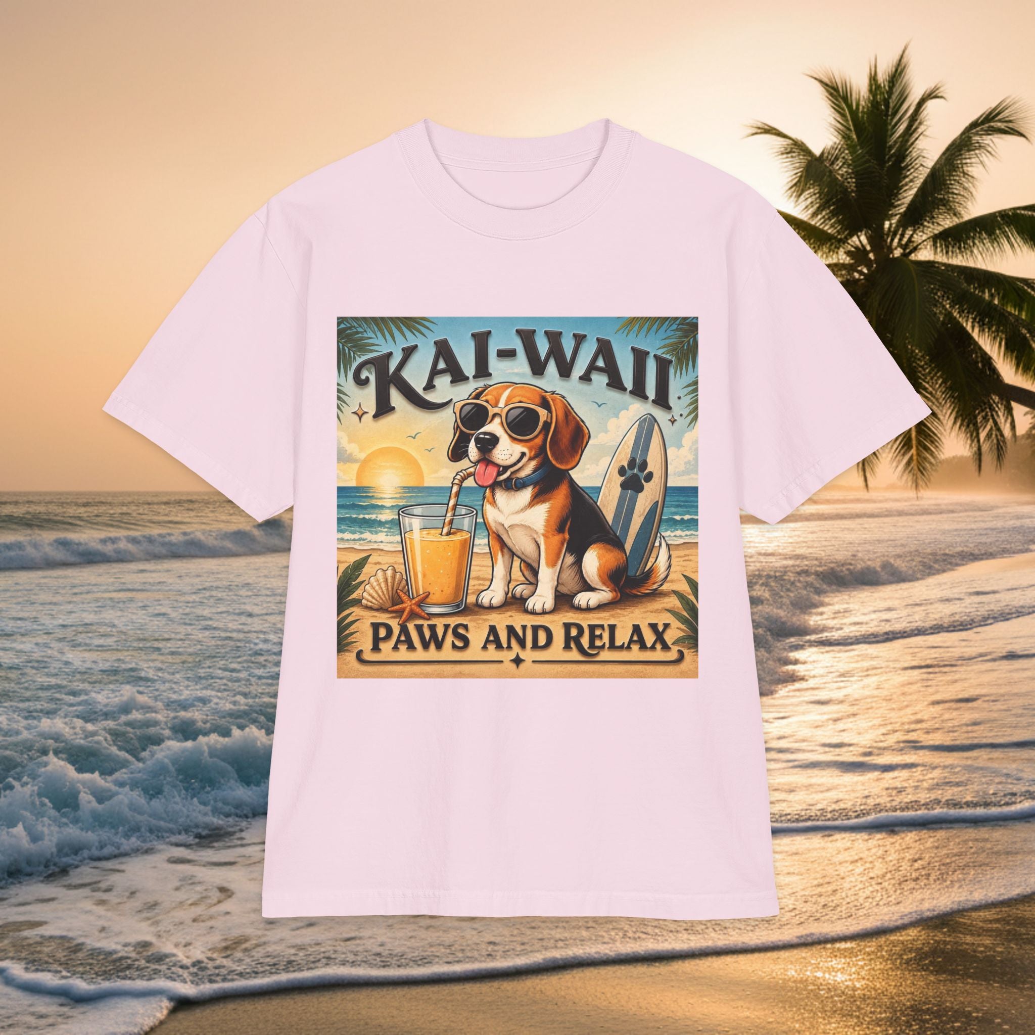 Paws and Relax - Unisex Max Heavyweight Short Sleeve - Surf Tee