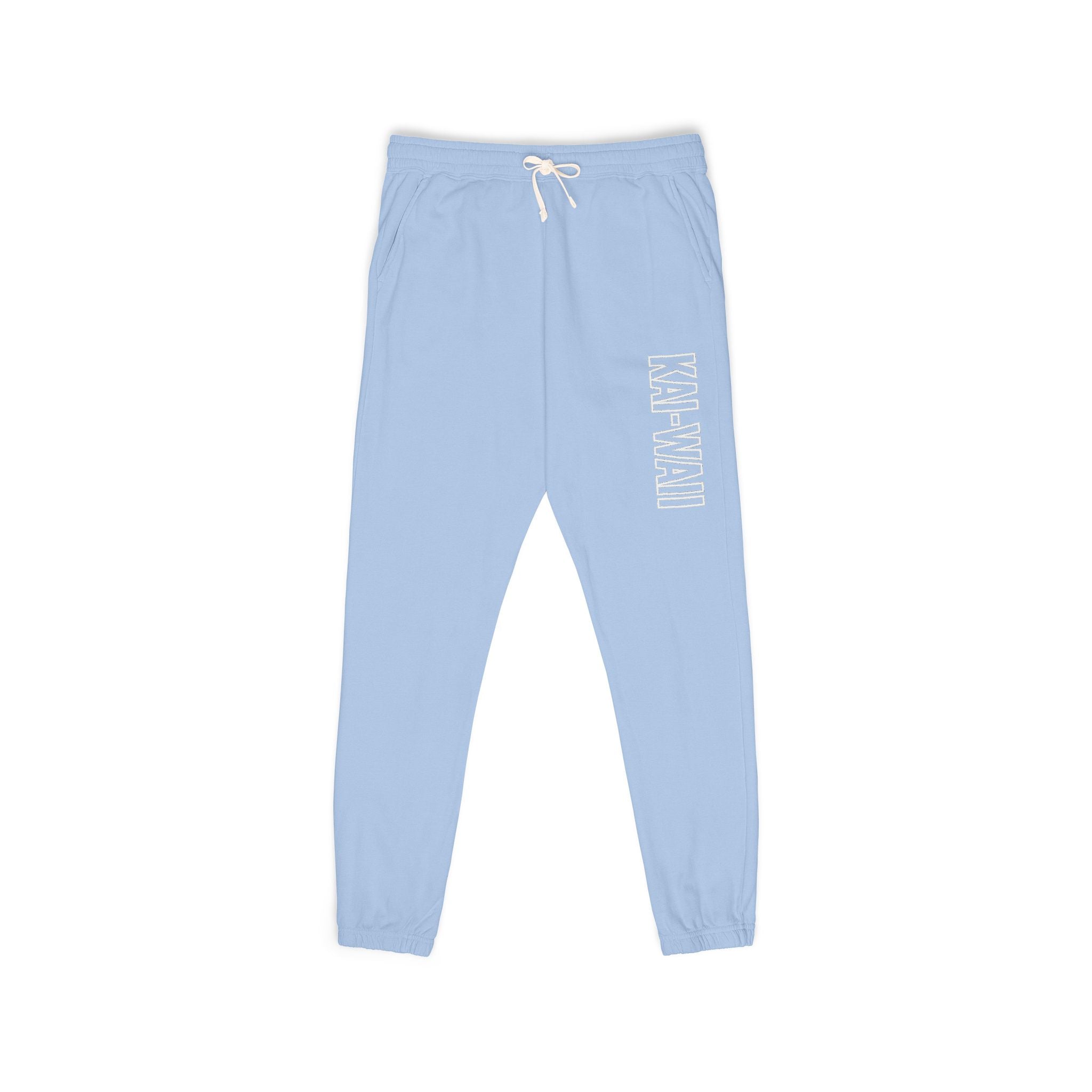 Kai-Waii Vertical Logo Sweatpants — Garment-Dyed Fleece Joggers