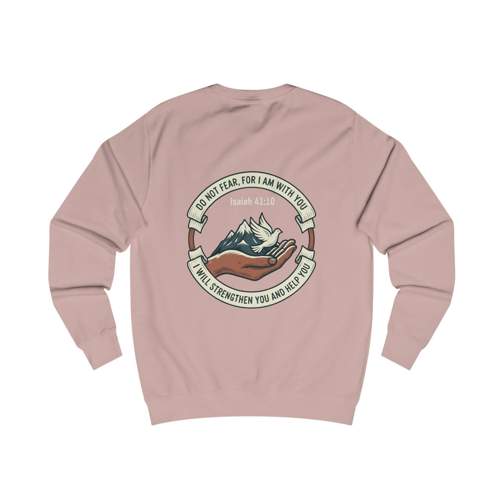 Christian Mountain Sweatshirt — "Do Not Fear, For I Am With You" (Isaiah 41:10)