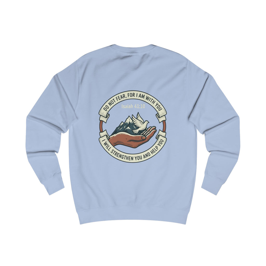Christian Mountain Sweatshirt — "Do Not Fear, For I Am With You" (Isaiah 41:10)