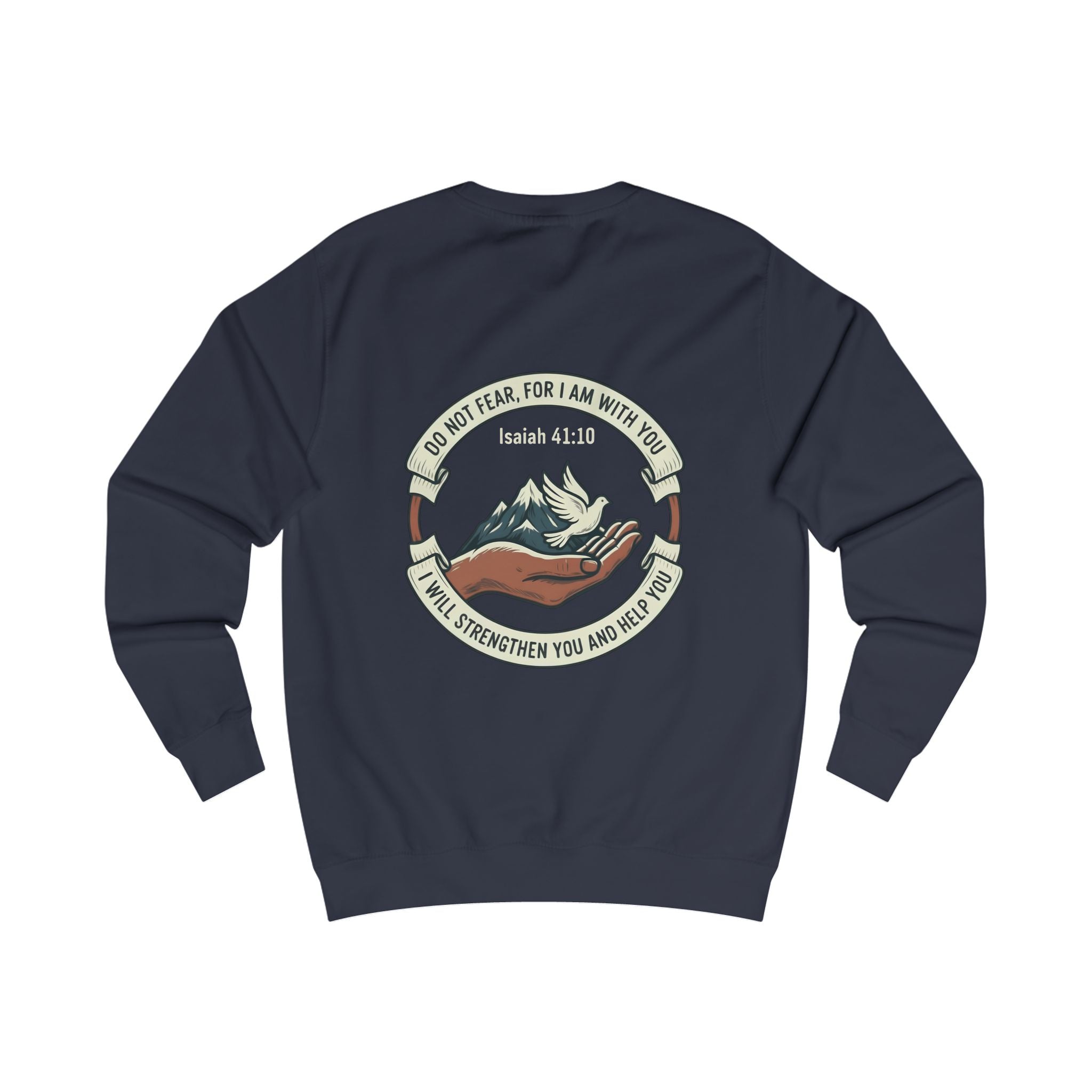 Christian Mountain Sweatshirt — "Do Not Fear, For I Am With You" (Isaiah 41:10)