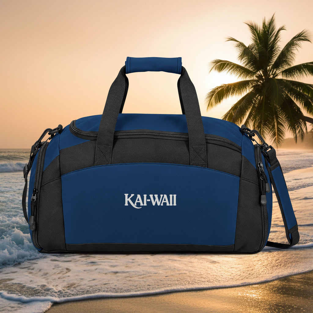 Kawaii Logo Gym Bag — Durable Black Workout Duffel