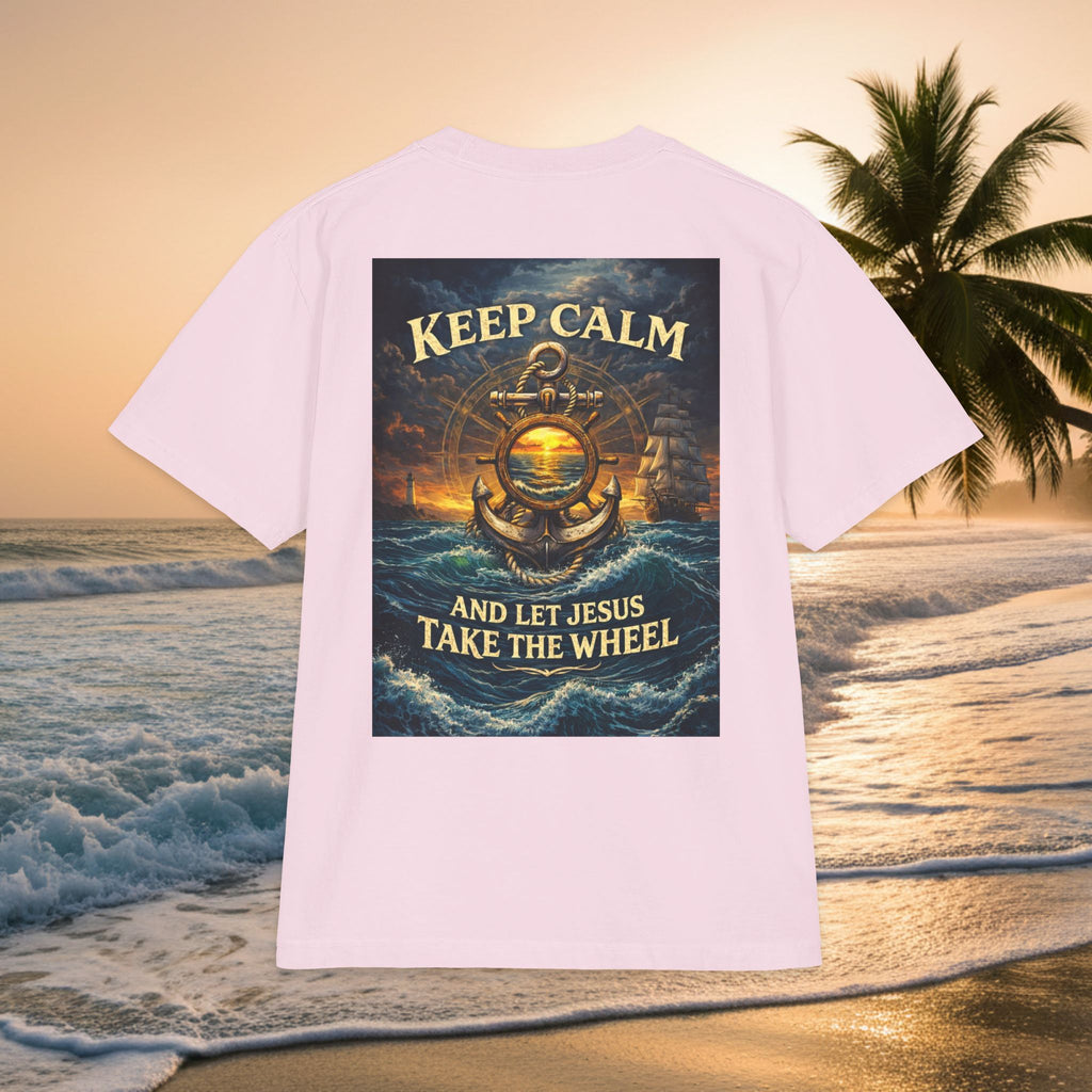 Keep Calm And Let Jesus Take The Wheel T‑Shirt