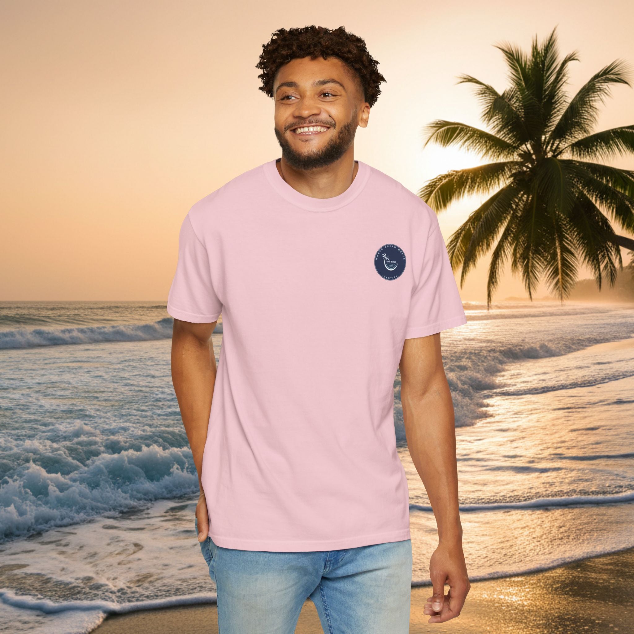 Graphic T-Shirt — "Shit I Don't Have Time For" Beach Sunset Crew Tee