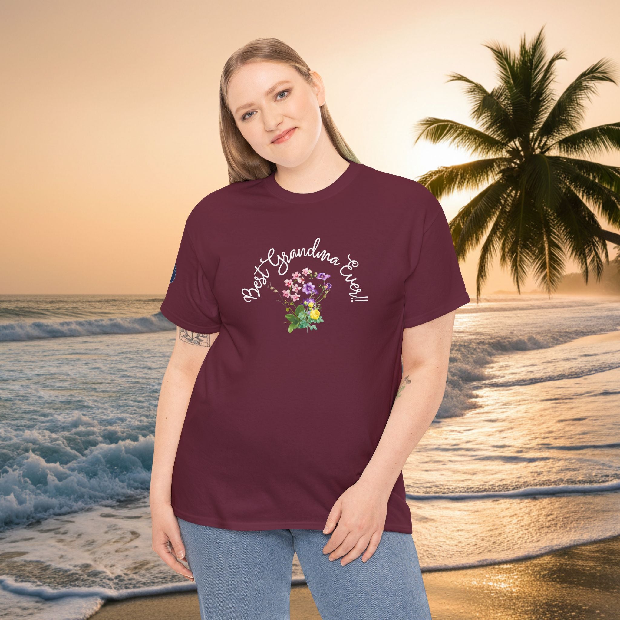 'Best Grandma Ever' Floral T-Shirt — Gift Tee for Grandma, Mother's Day & Birthday