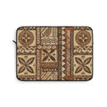 Tribal Tapa Pattern Laptop Sleeve — Rustic Polynesian-Inspired Tech Case