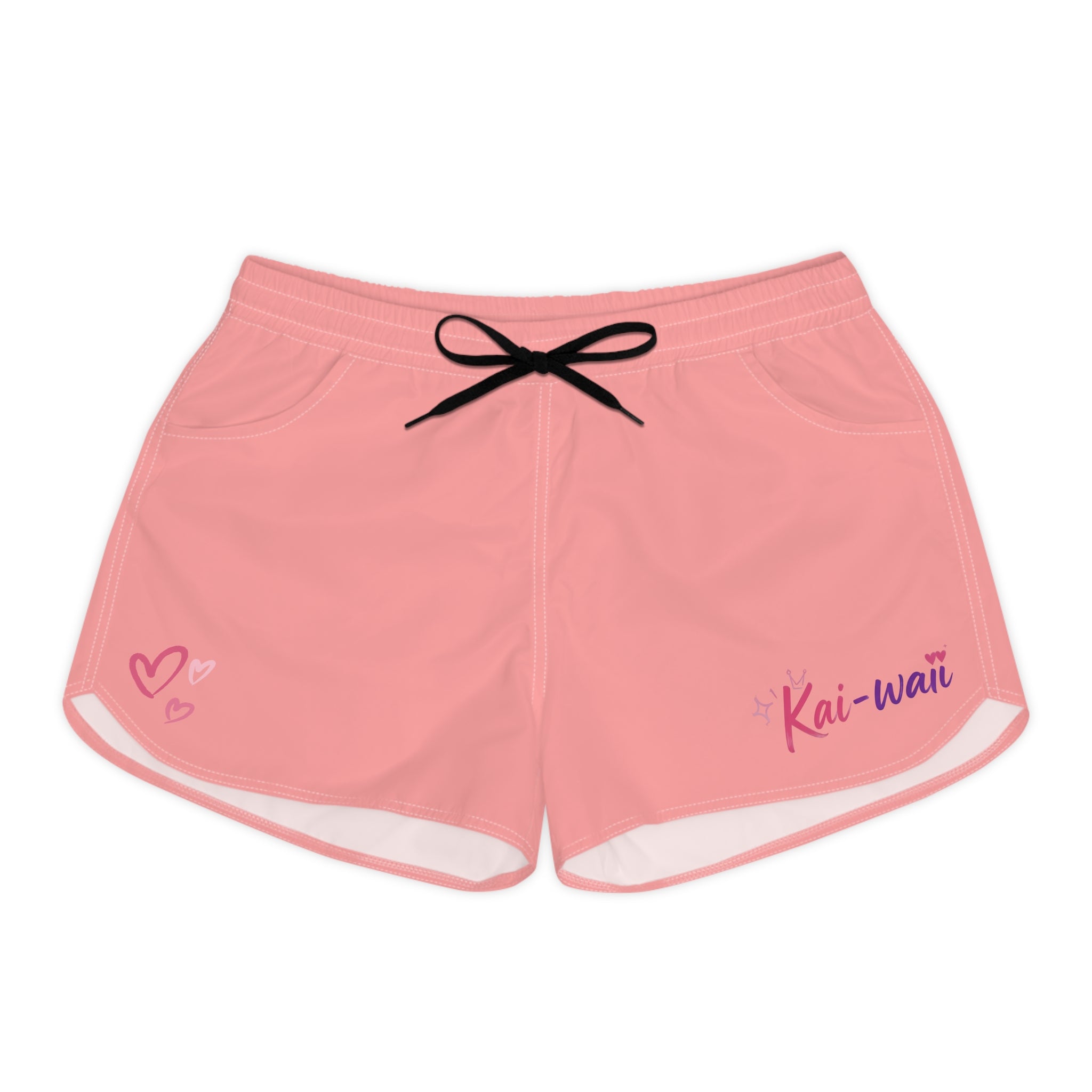 Women's Pink 'Kai-Waii' Cute Heart Lounge Shorts