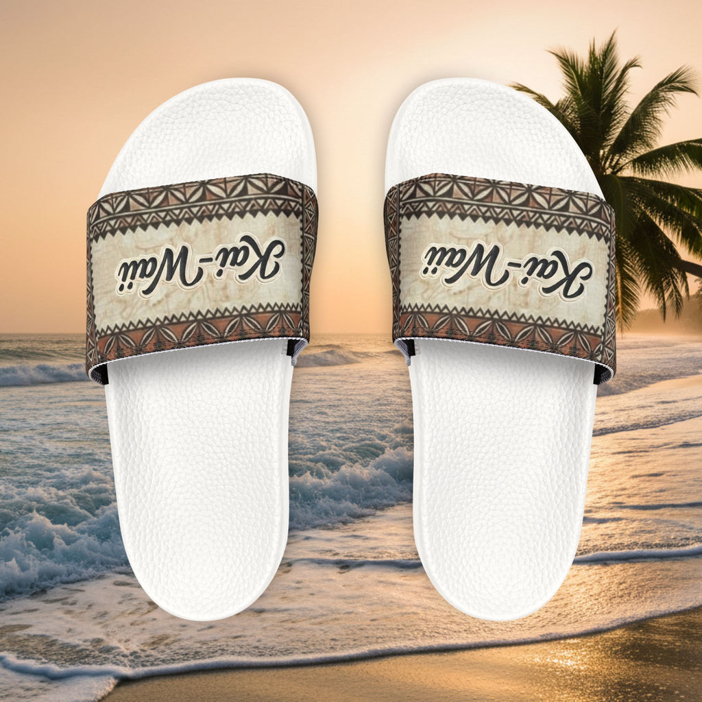 Women's Removable‑Strap Sandals — Boho Script Slide Sandals