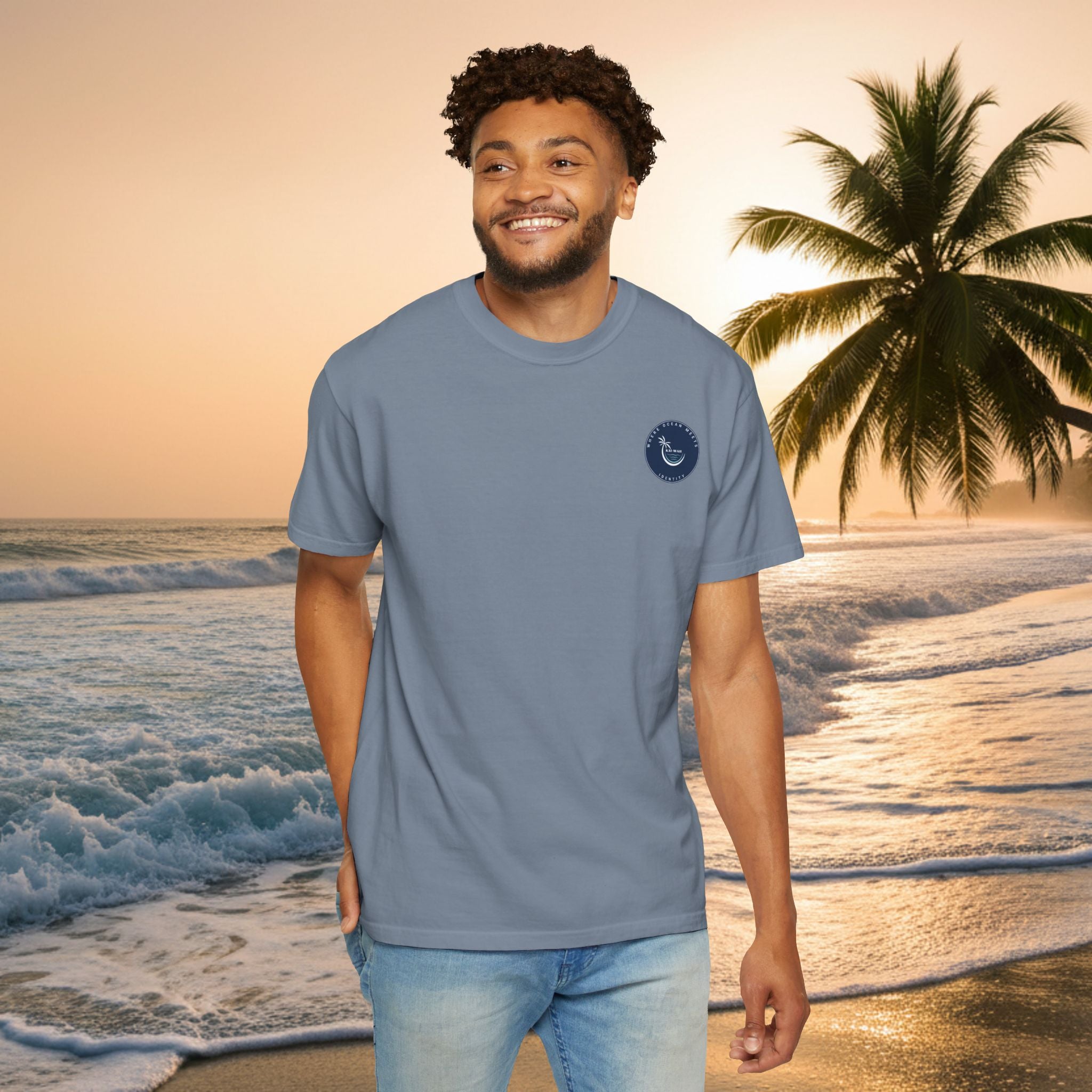 Graphic T-Shirt — "Shit I Don't Have Time For" Beach Sunset Crew Tee