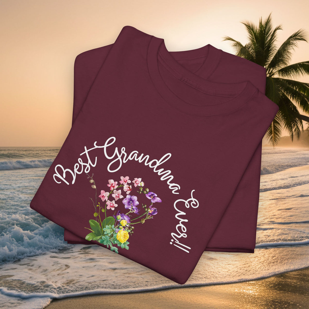 'Best Grandma Ever' Floral T-Shirt — Gift Tee for Grandma, Mother's Day & Birthday