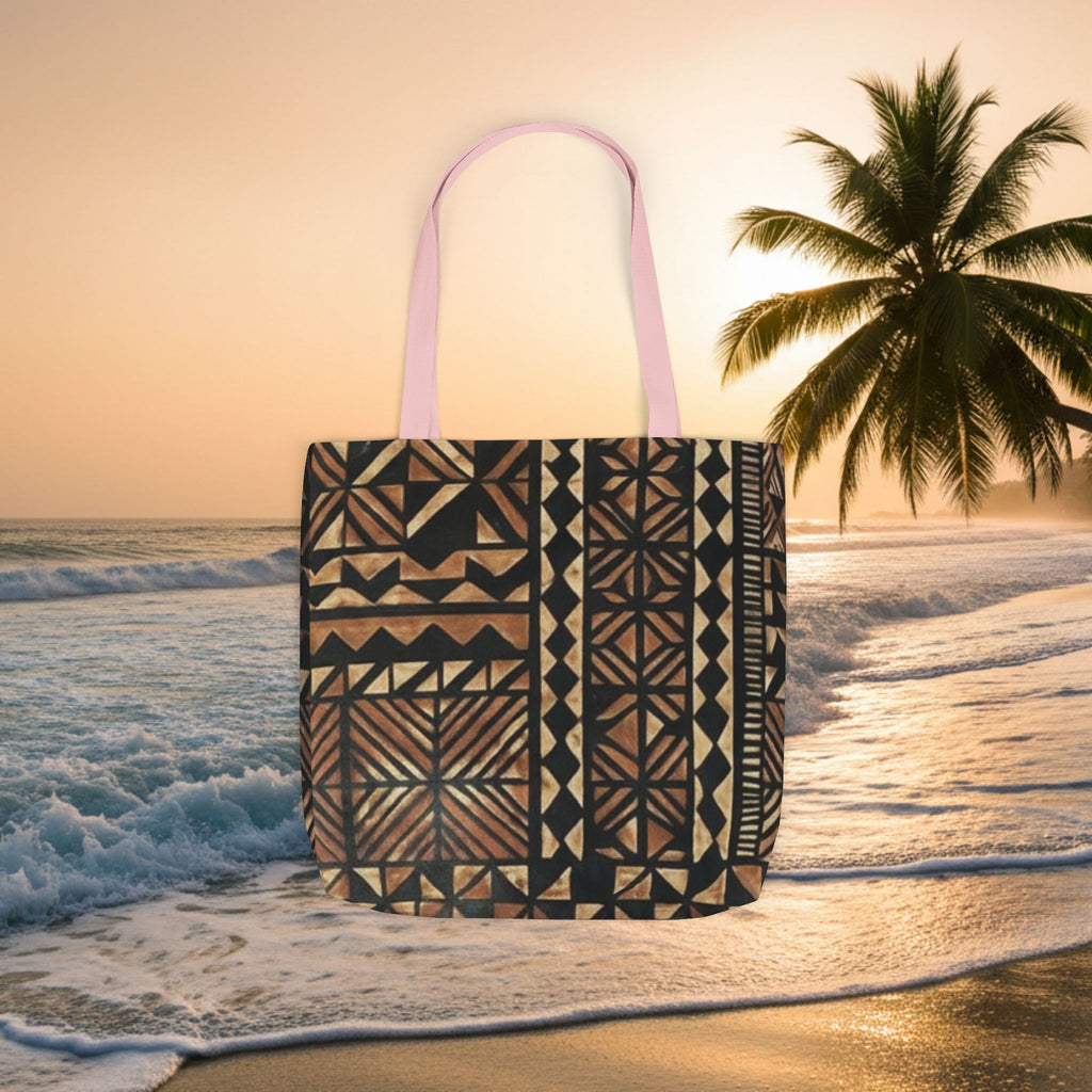 Tribal Pattern Canvas Tote Bag — Beach Market Tote Bag