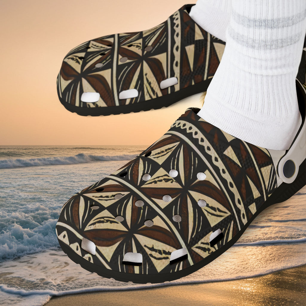 Tropical Tribal EVA Foam Clogs — Patterned Beach Slip-Ons
