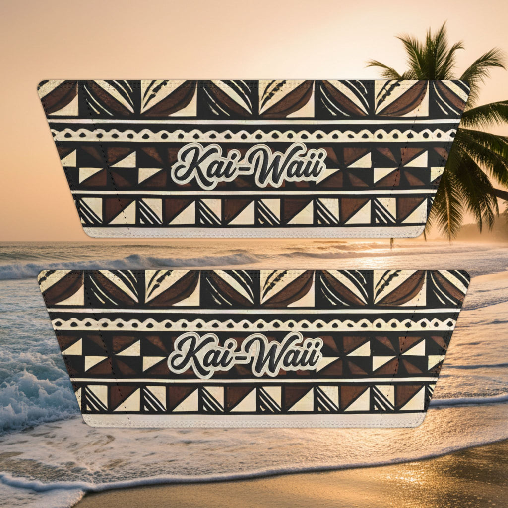 Men’s Slide Sandals with Tribal Print Straps — (Straps are removable)