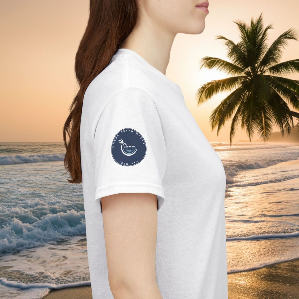 Seaside Seahorse T-Shirt — Blue Watercolor 'She Was Made Lovely' Tee