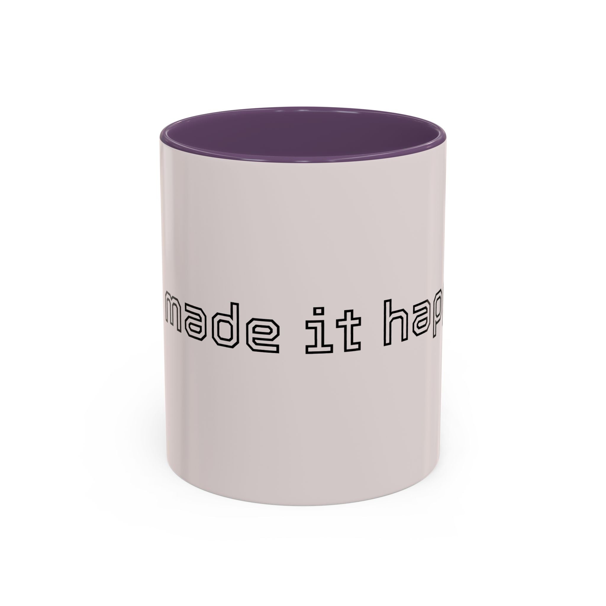 Motivational Accent Coffee Mug — "God Made It Happen" Inspirational Latte Mug