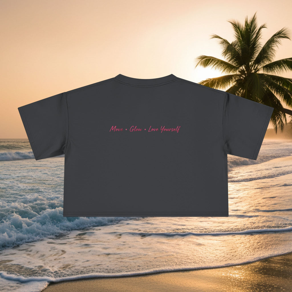 Crop Tee — "KAI-WAII" Minimal Script Graphic Top