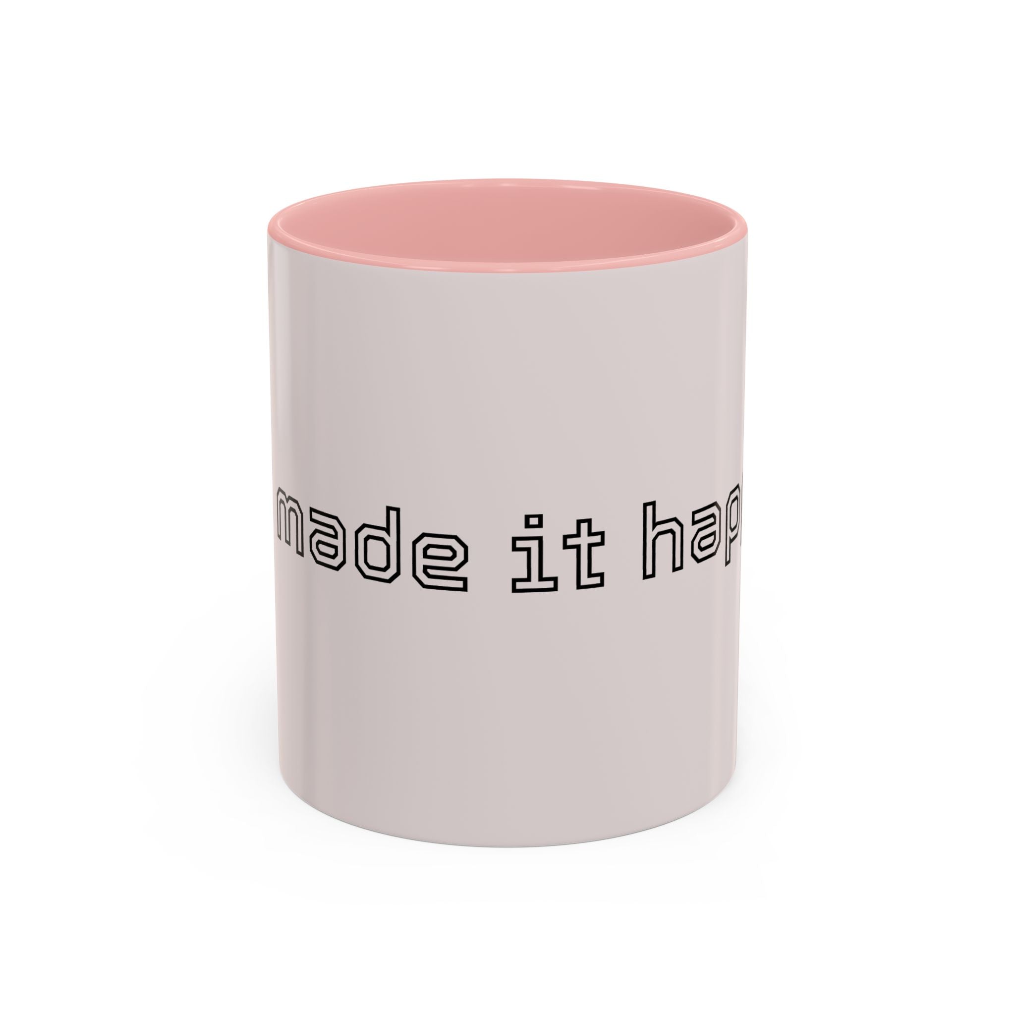 Motivational Accent Coffee Mug — "God Made It Happen" Inspirational Latte Mug