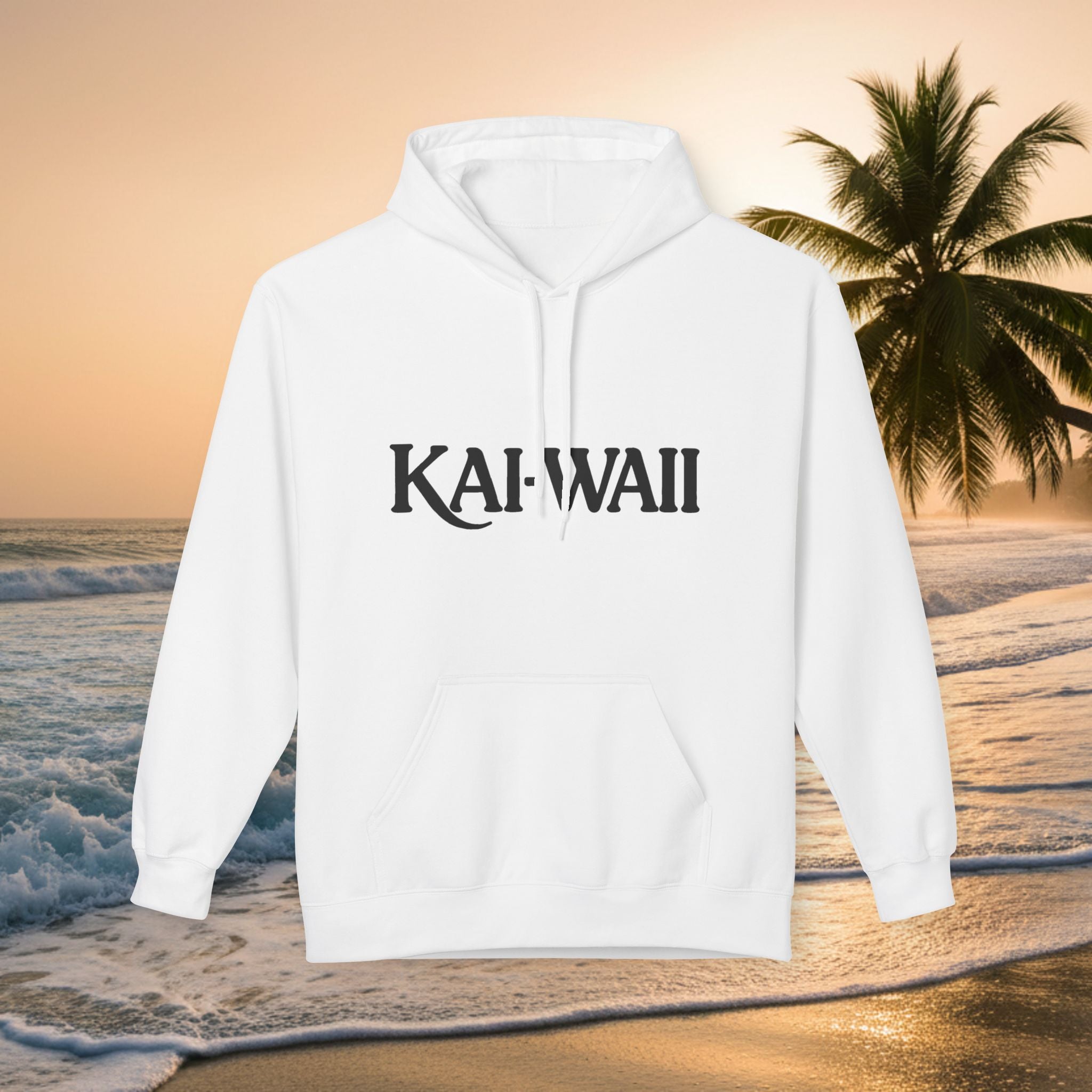 KAI-WAII Bold Text Hoodie — Minimalist Streetwear Pullover