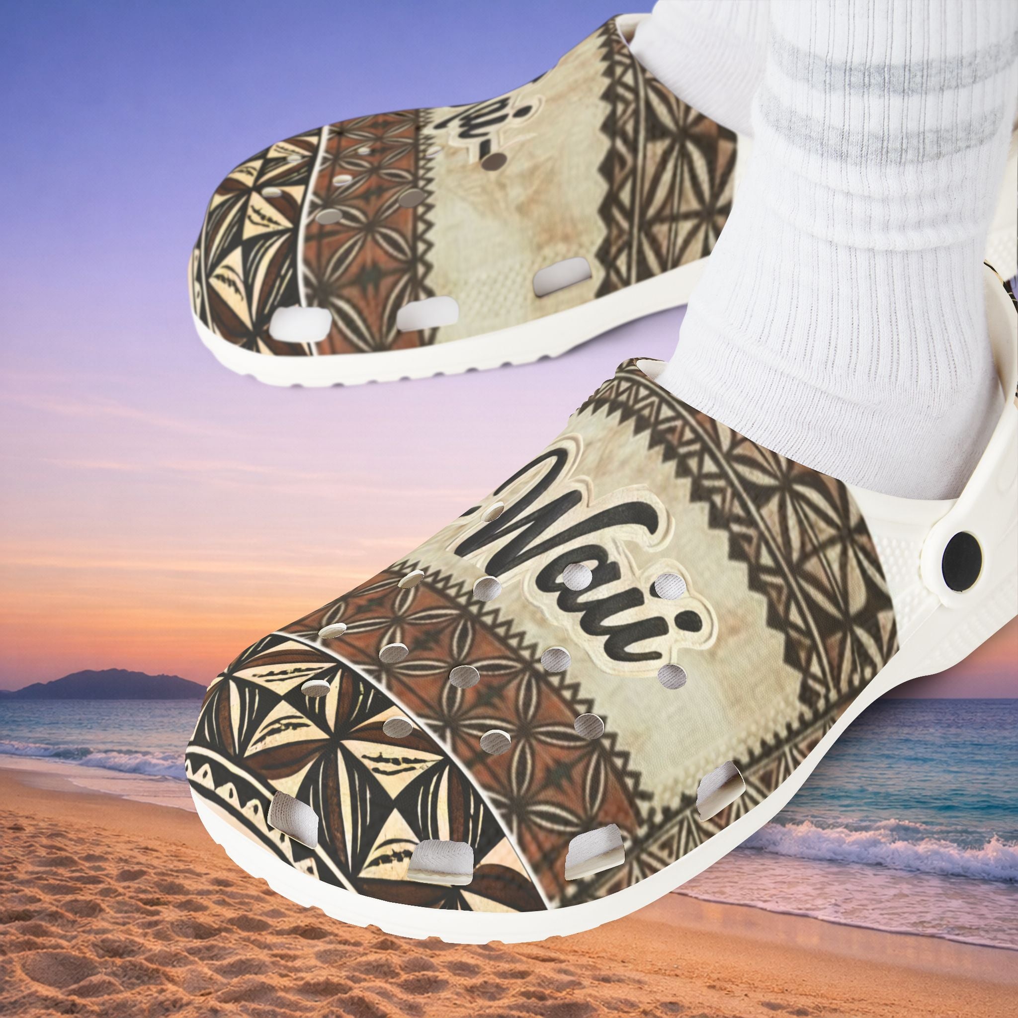 Kai-Waii Unisex Tropical Pattern EVA Foam Clogs/Slip-ons