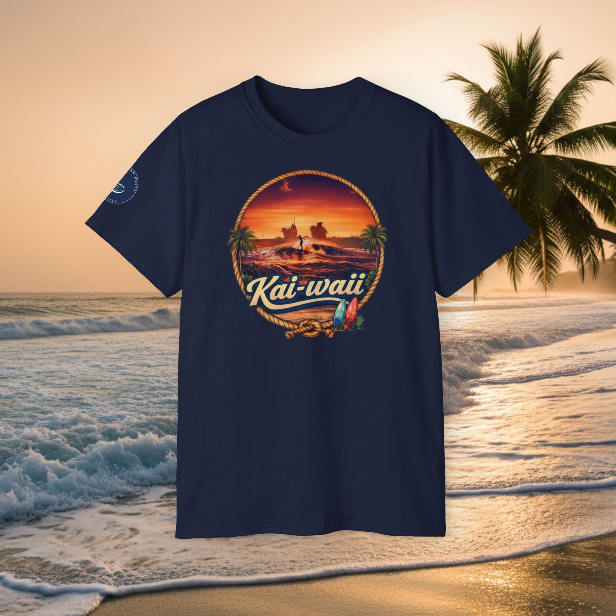 KAI-WAII Sunset Surf T-Shirt