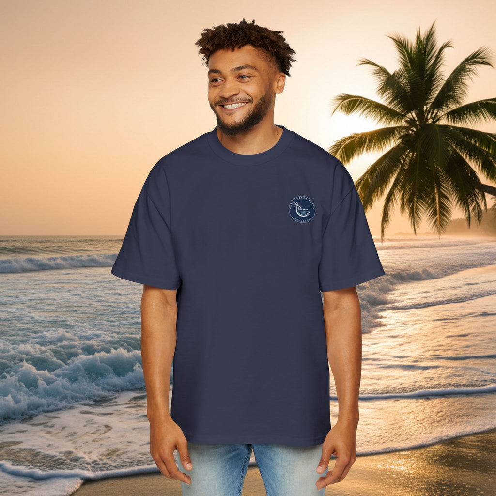Ocean Is My Escape Tee — Men's Oversized Beach Graphic T-Shirt