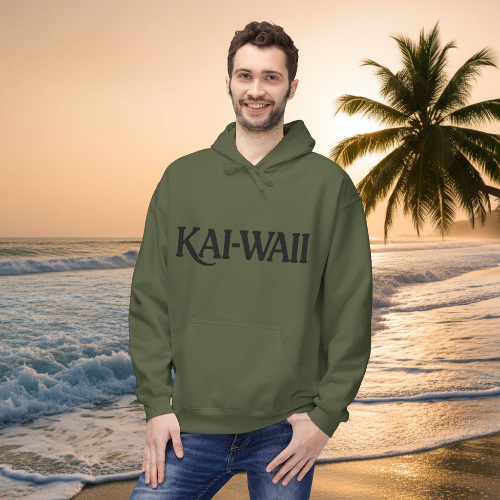KAI-WAII Bold Text Hoodie — Minimalist Streetwear Pullover