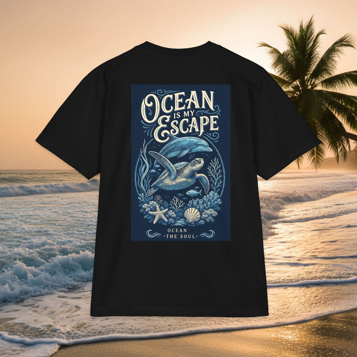 Ocean Escape T-Shirt — "KAI-WAII" Whale Graphic Premium Beach Tee