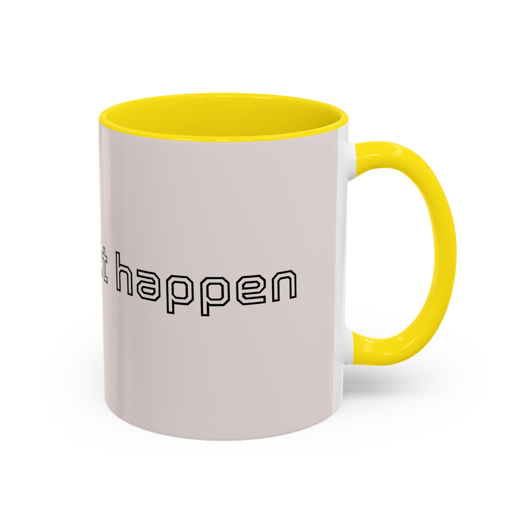 Motivational Accent Coffee Mug — "God Made It Happen" Inspirational Latte Mug