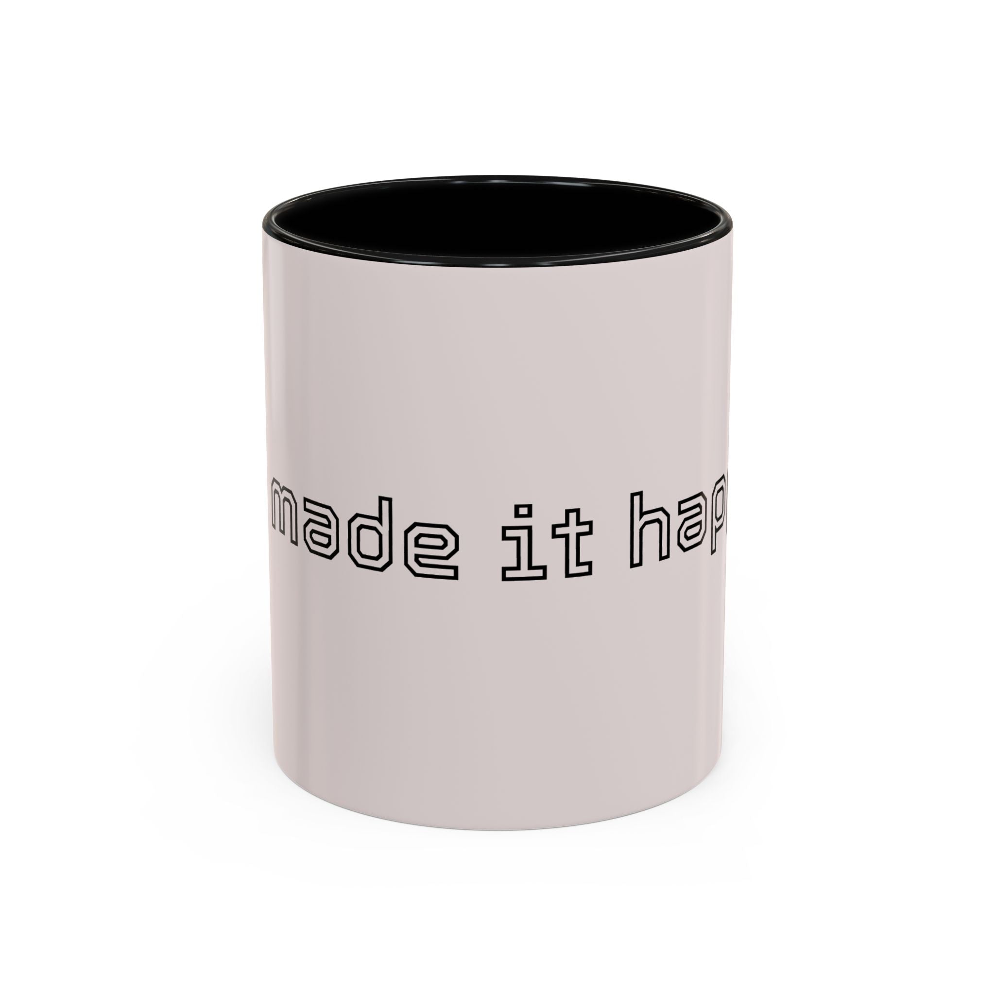 Motivational Accent Coffee Mug — "God Made It Happen" Inspirational Latte Mug