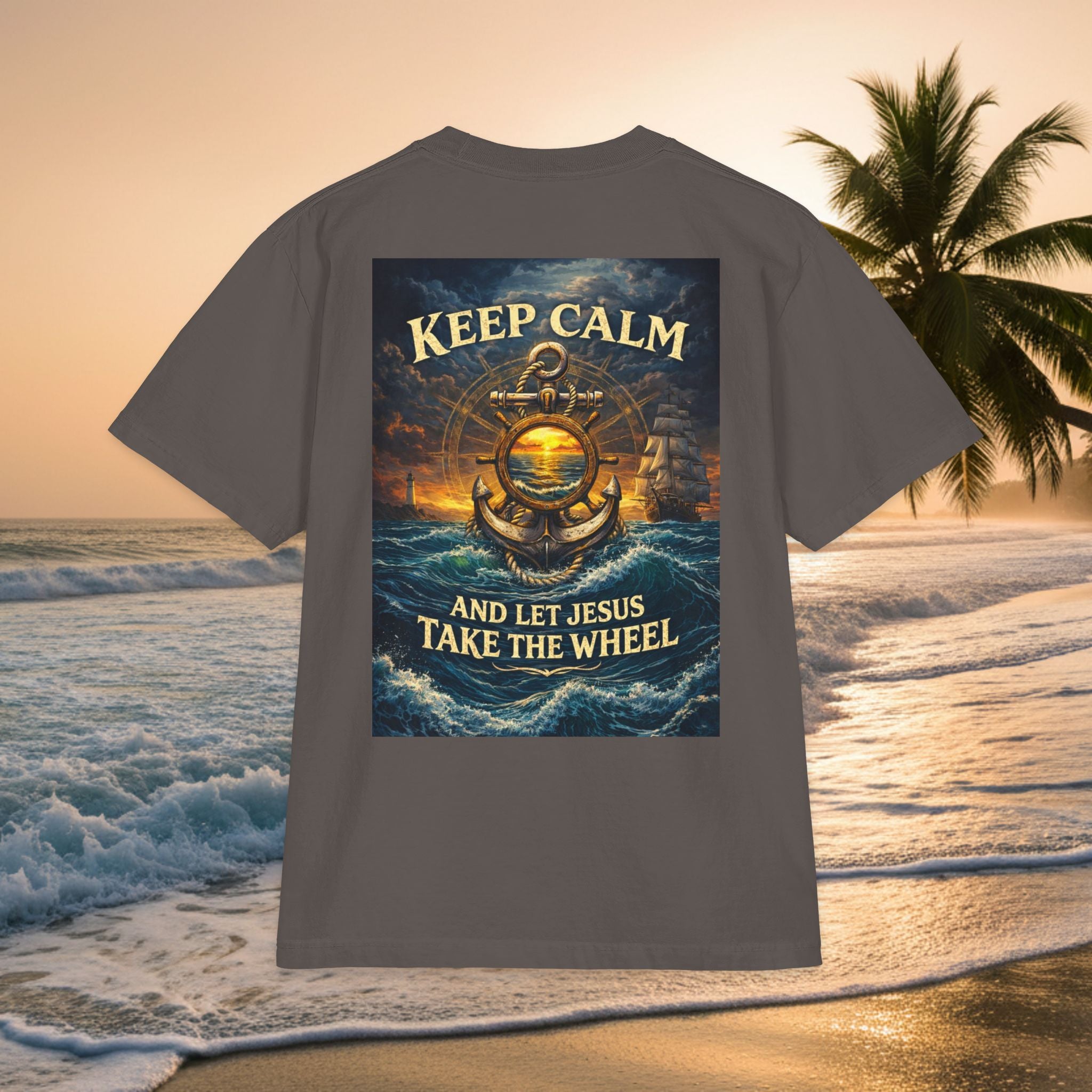 Keep Calm And Let Jesus Take The Wheel T‑Shirt