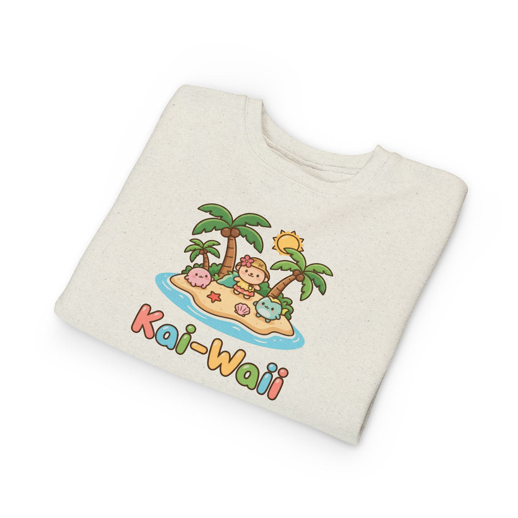 Kai-Waii Island Toddler Sweatshirt — Cute Hawaiian Palm Beach Graphic