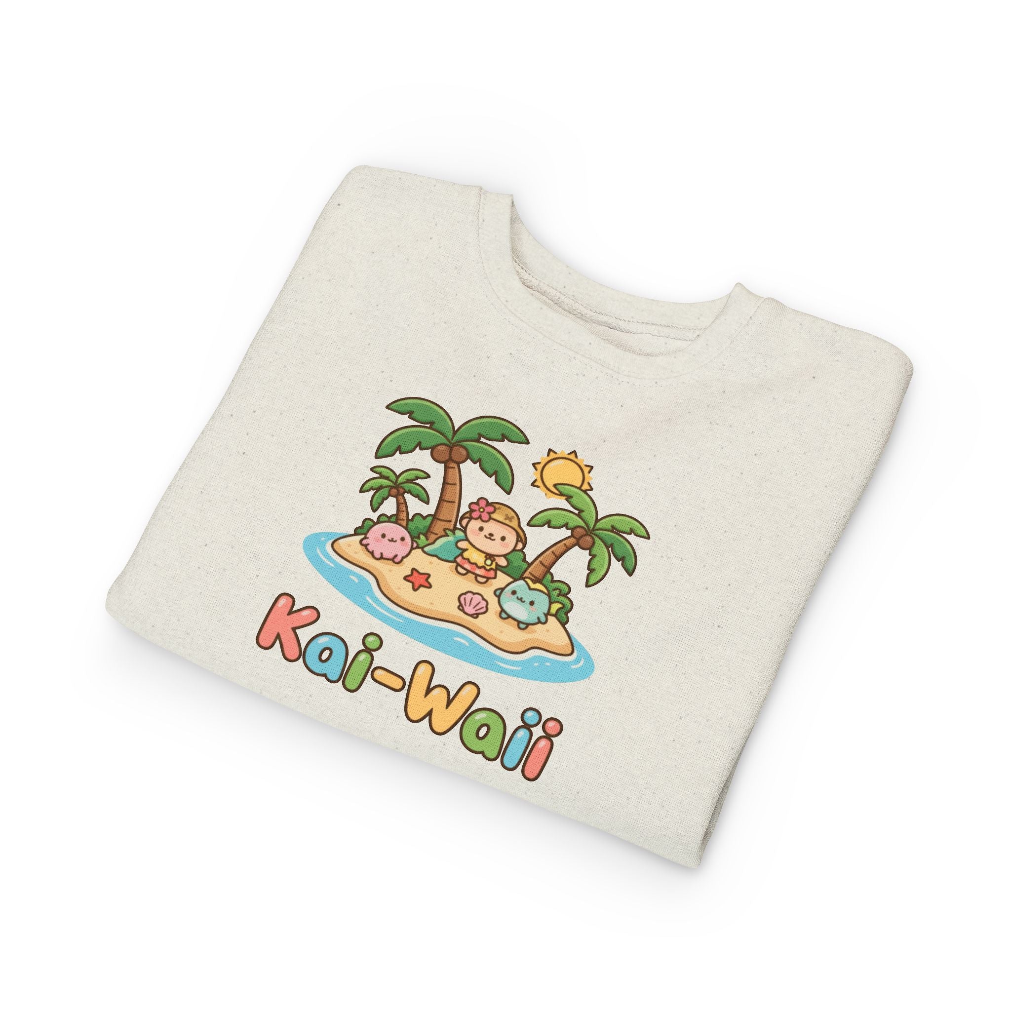 Kai-Waii Island Toddler Sweatshirt — Cute Hawaiian Palm Beach Graphic
