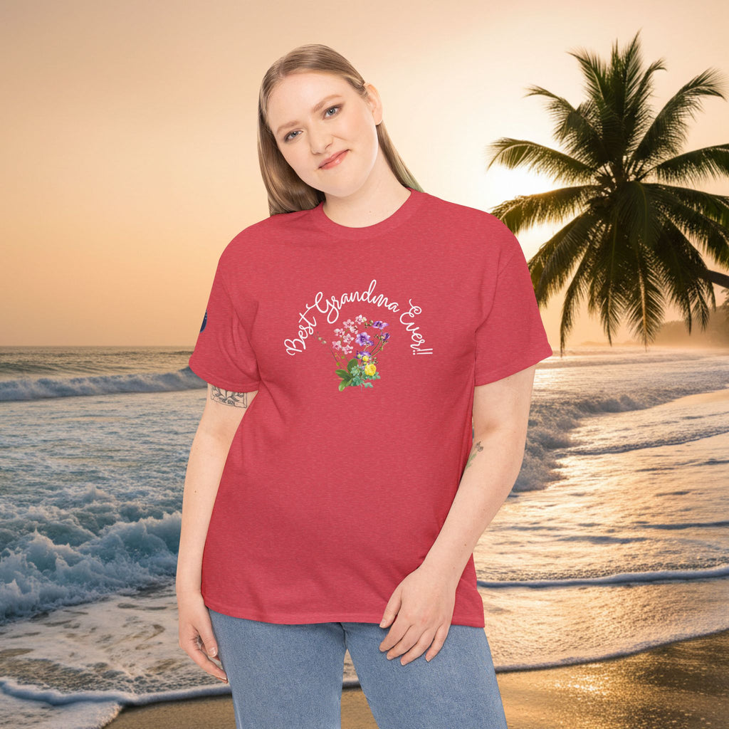 'Best Grandma Ever' Floral T-Shirt — Gift Tee for Grandma, Mother's Day & Birthday