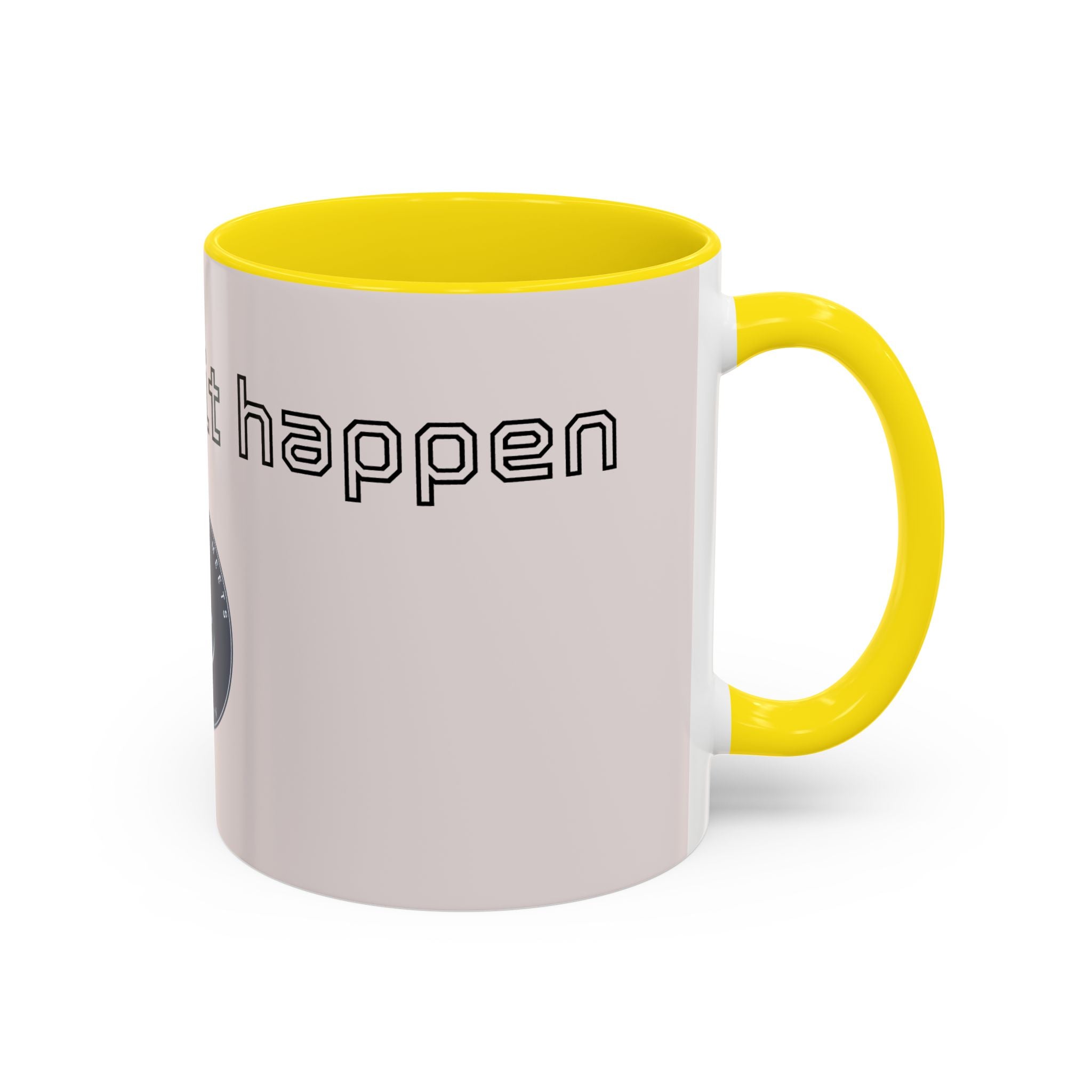 Motivational Accent Coffee Mug — "God Made It Happen" Inspirational Latte Mug