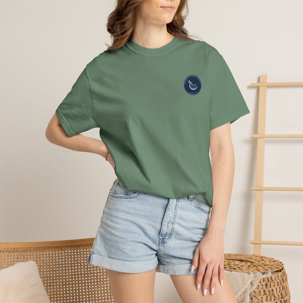 Graphic T-Shirt — "Shit I Don't Have Time For" Beach Sunset Crew Tee