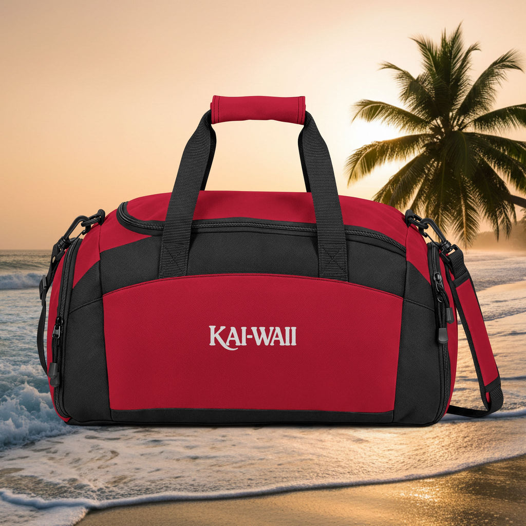 Kawaii Logo Gym Bag — Durable Black Workout Duffel