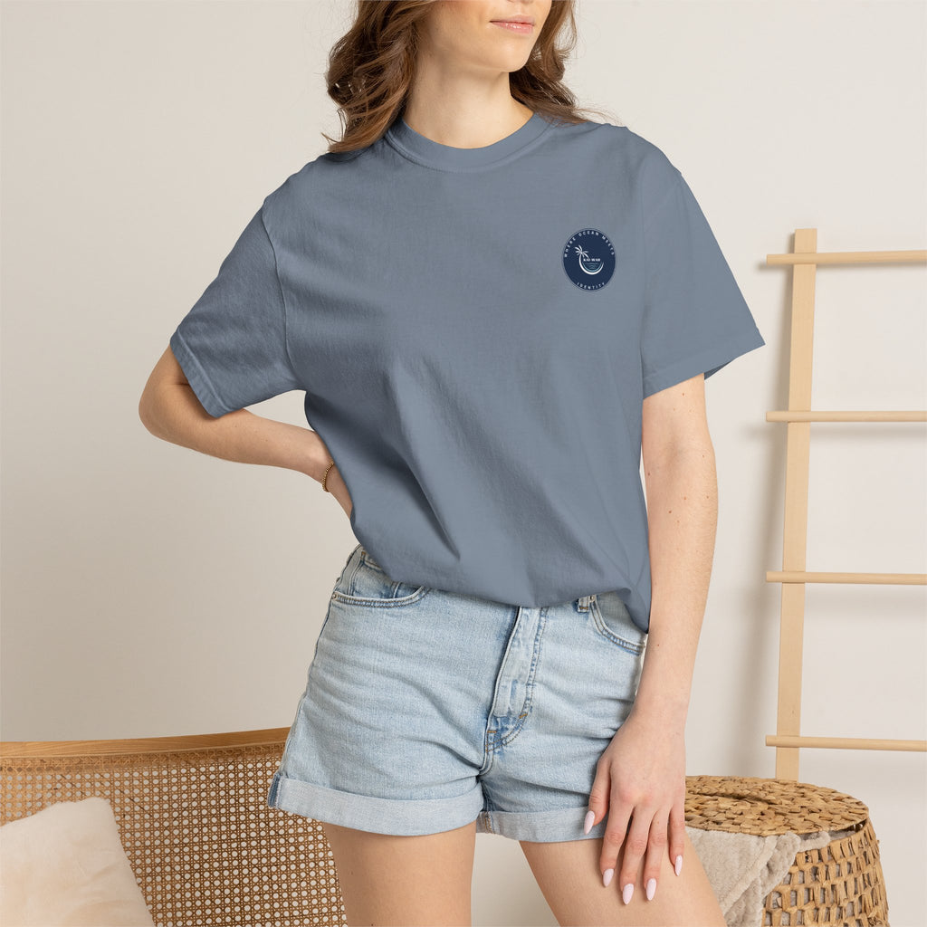 Graphic T-Shirt — "Shit I Don't Have Time For" Beach Sunset Crew Tee