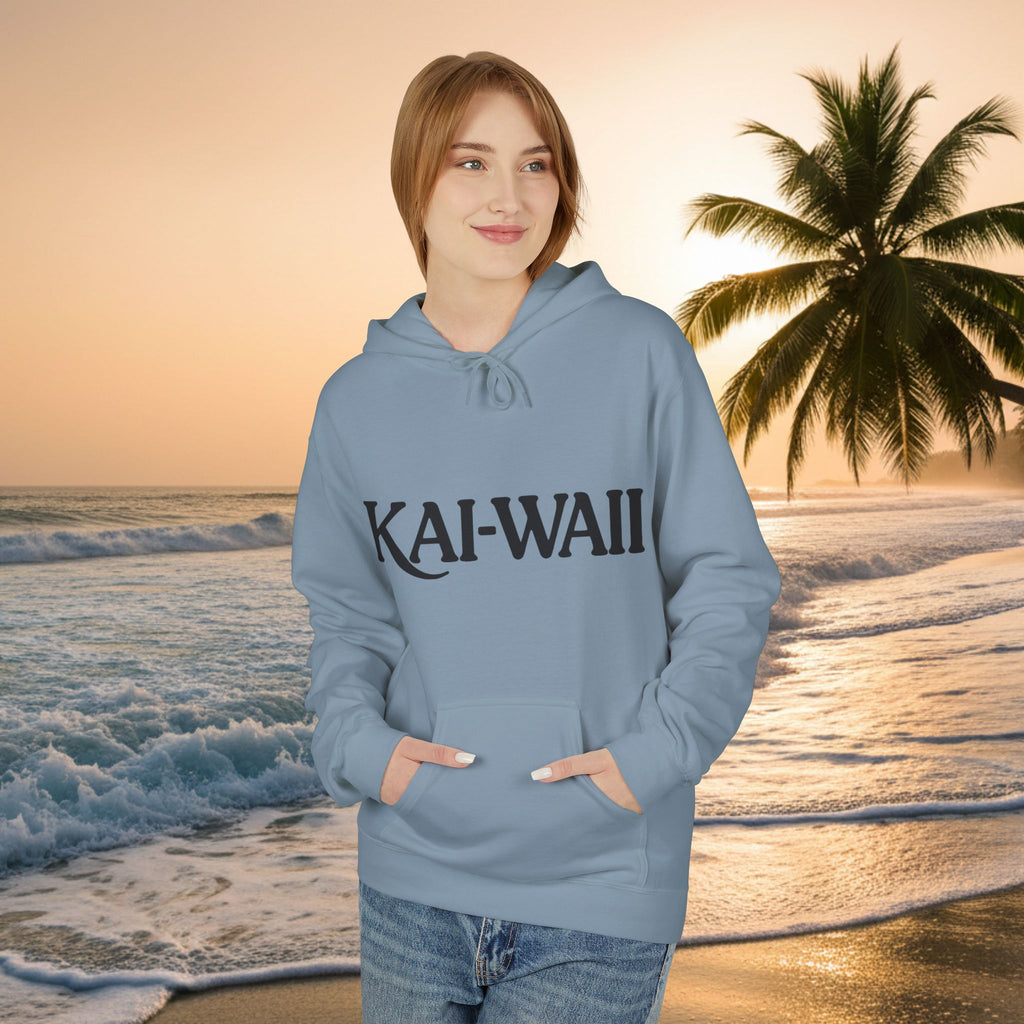 KAI-WAII Bold Text Hoodie — Minimalist Streetwear Pullover