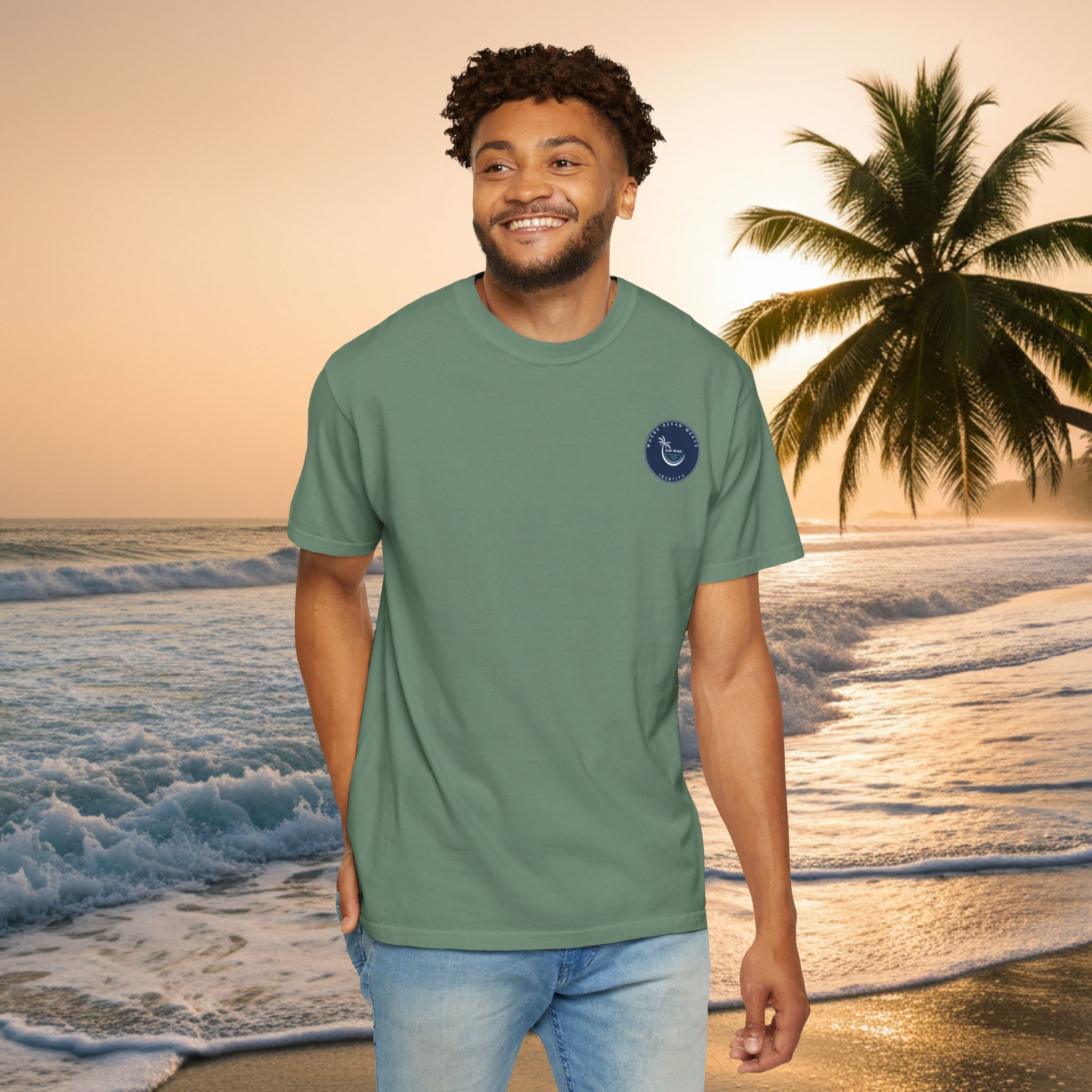 Graphic T-Shirt — "Shit I Don't Have Time For" Beach Sunset Crew Tee