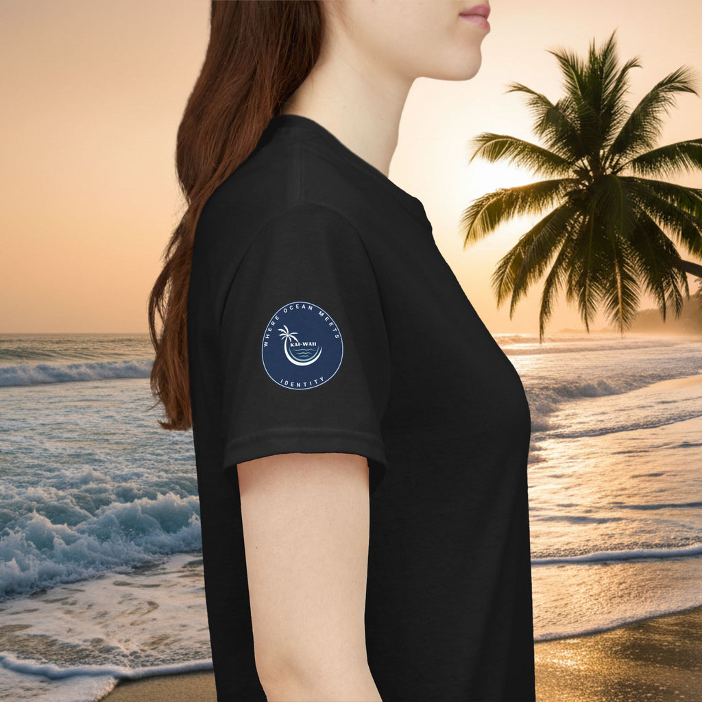 Seaside Seahorse T-Shirt — Blue Watercolor 'She Was Made Lovely' Tee